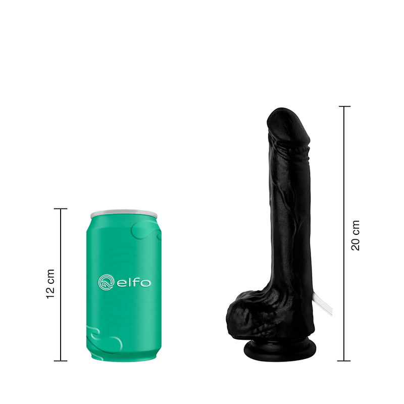 Dildo Paul Black Sistema Eyaculador
