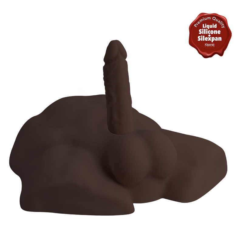 Premium Silicone Realistic Medio Torso De Dildo Intercambiable Brown