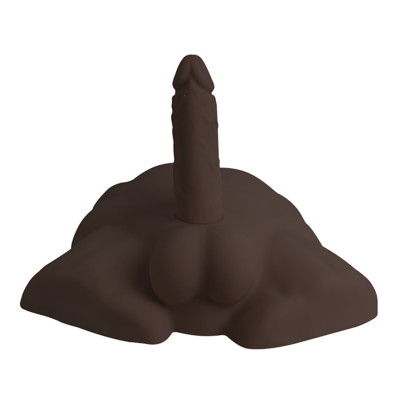 Premium Silicone Realistic Medio Torso De Dildo Intercambiable Brown