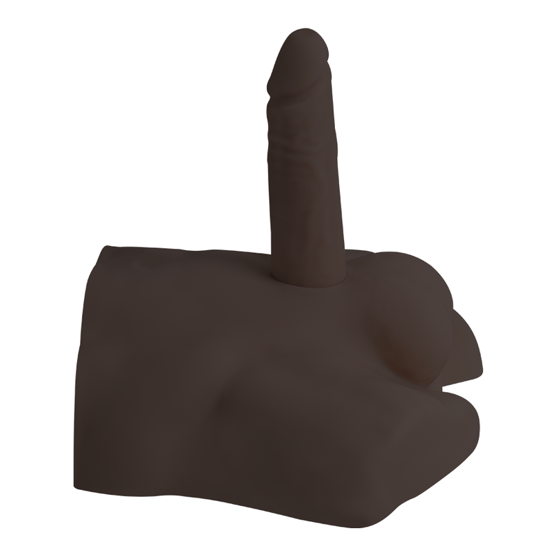 Premium Silicone Realistic Medio Torso De Dildo Intercambiable Brown