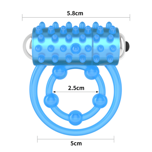 Anillo Vibrador Lumino Play Blue